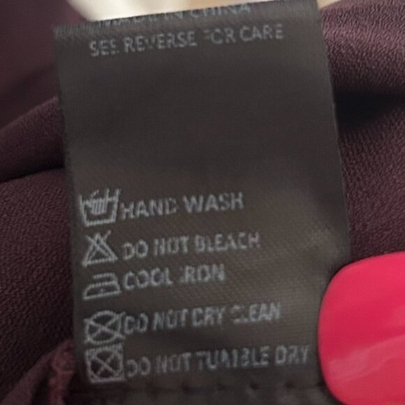 NWT Olivaceous Burgundy Purple Wine Satin Slip Dress Spaghetti Strap Small - Picture 14 of 14